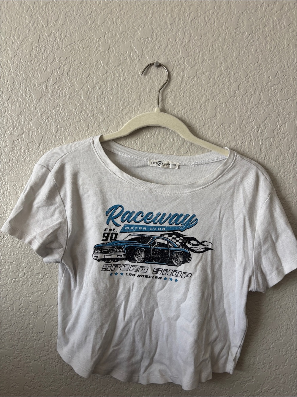 Raceway Graphic White Kids Tank Top - Blue Print